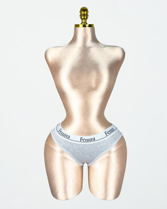 بانتي بيكيني قطن 100% لون رمادي من Fémini