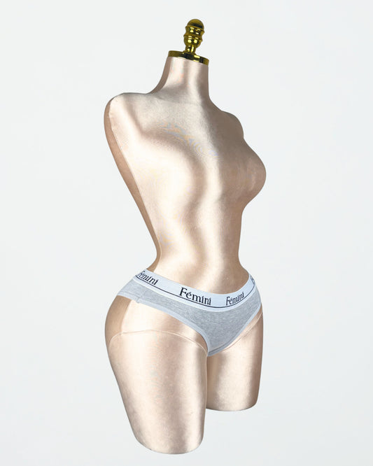 بانتي بيكيني قطن 100% لون رمادي من Fémini
