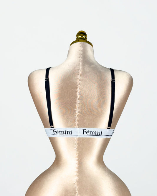 طقم يومي مريح برا مثلث بدون بطانة مع بانتي ثونج بجوانب استك قطن لون رمادي من Fémini