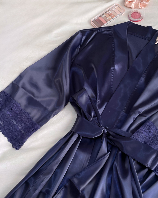 Satin with Lace Robe