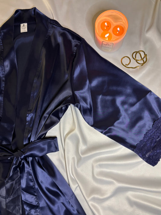 Satin with Lace Robe
