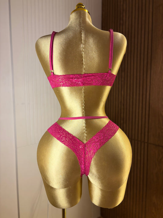 Lace Strappy Bra & Panty Set