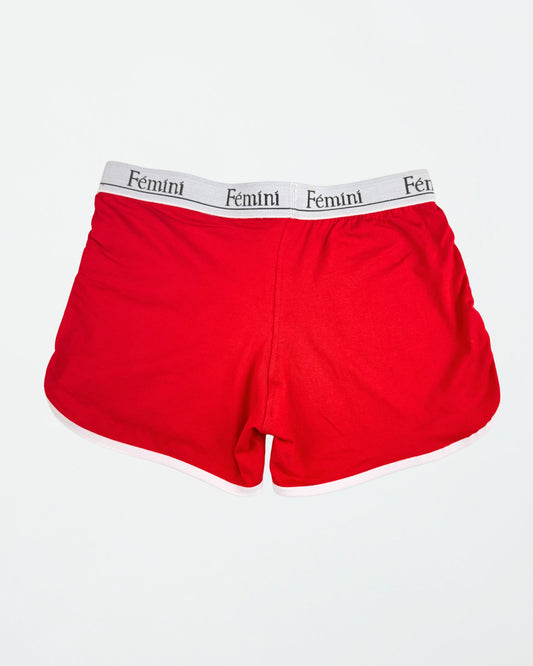 شورت قطن 100% لون أحمر من Fémini