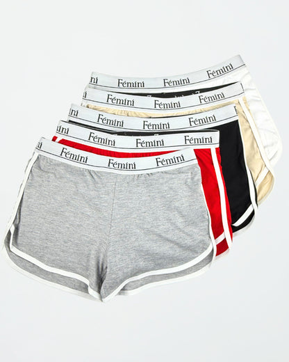 شورت قطن 100% لون أسود من Fémini