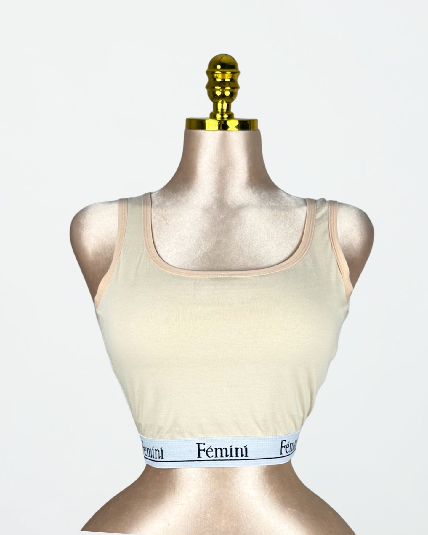 برا رياضية مبطنة قطن 100% لون أسود من Fémini