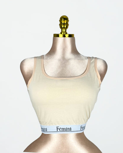 برا رياضية مبطنة قطن 100% لون أسود من Fémini