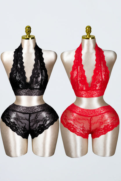 طقم برا دانتيل ظهر مفتوح وشورتي للعروسة باك 2 صورة إضافية 7