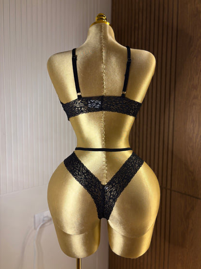 Lace Strappy Bra & Panty Set