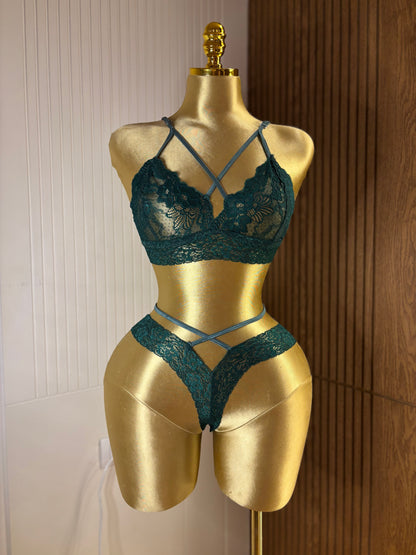 Lace Strappy Bra & Panty Set