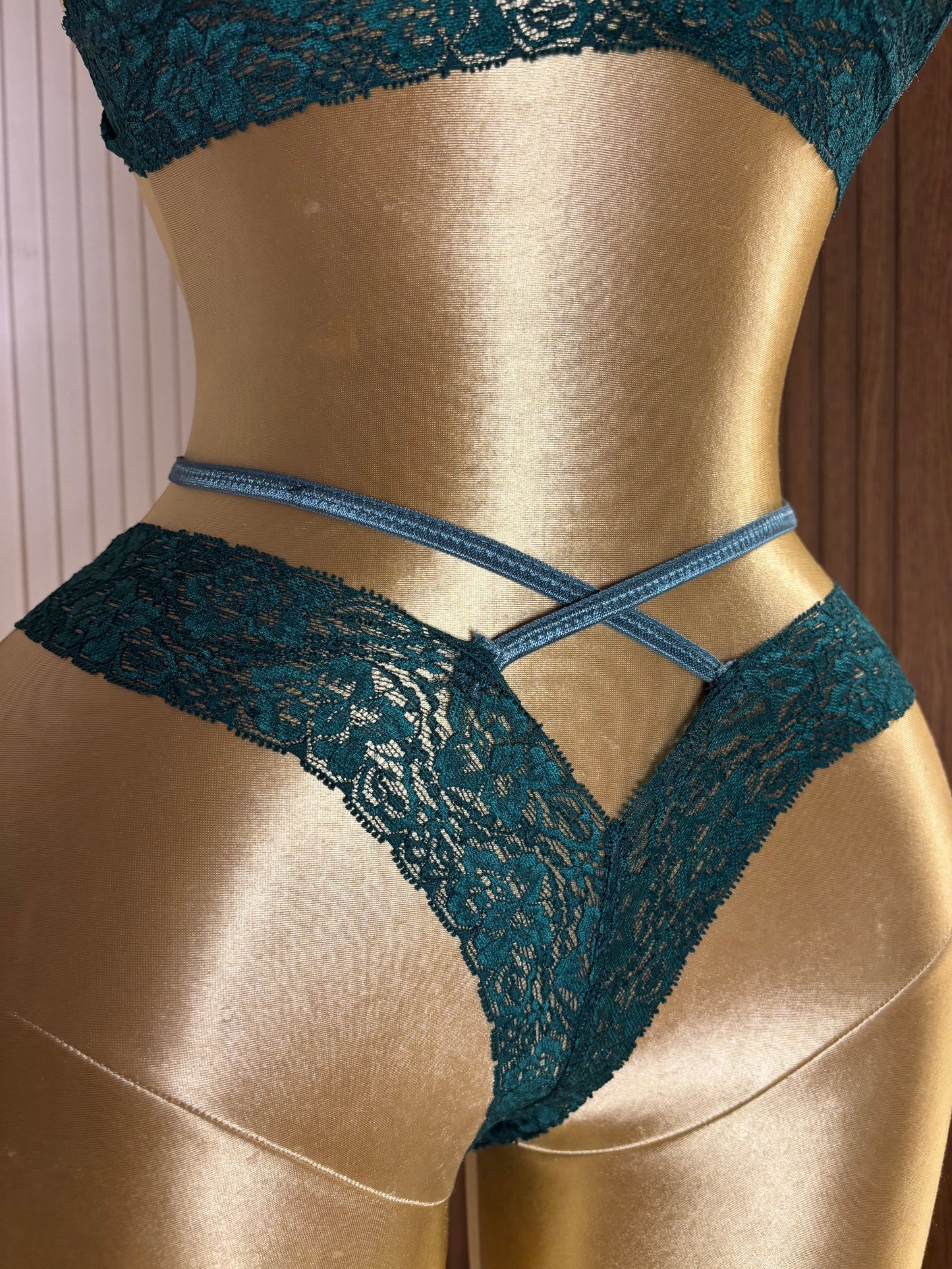 Lace Strappy Bra & Panty Set