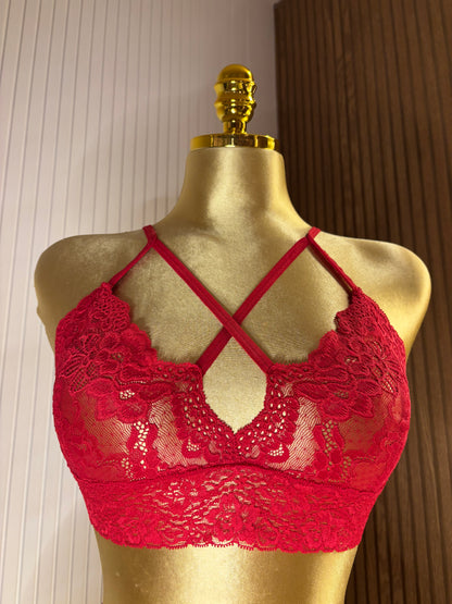 Lace Strappy Bra & Panty Set