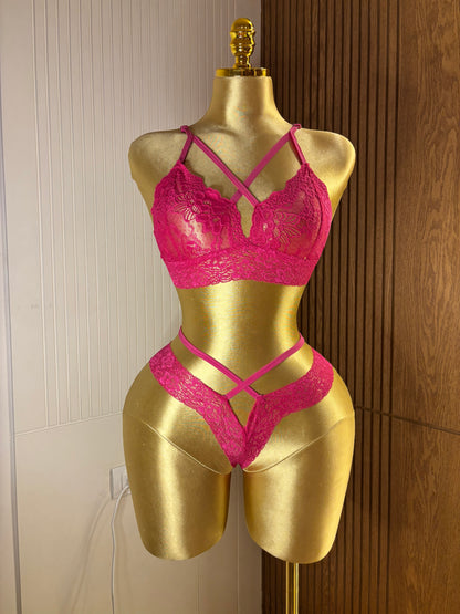 Lace Strappy Bra & Panty Set