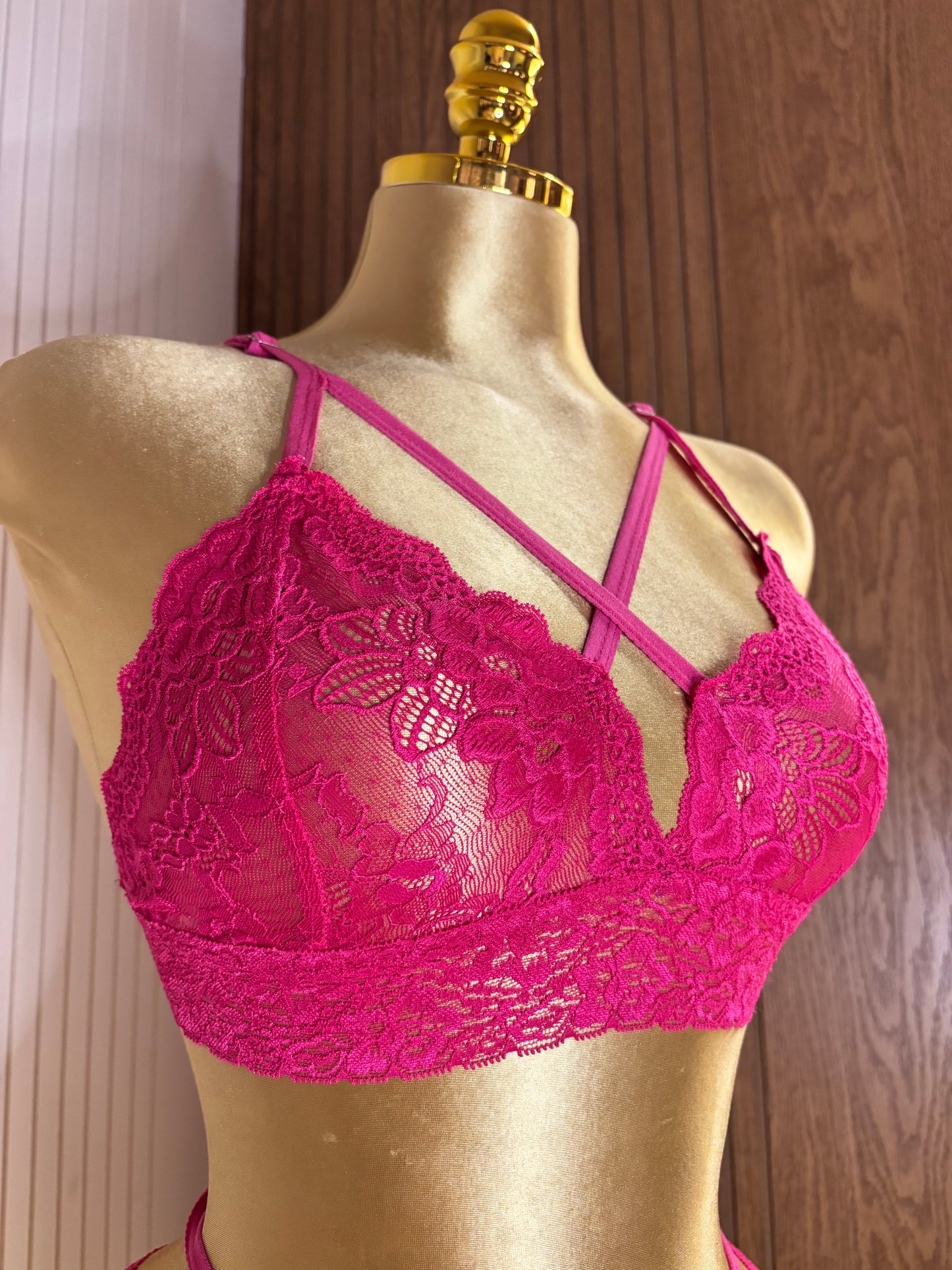 Lace Strappy Bra & Panty Set