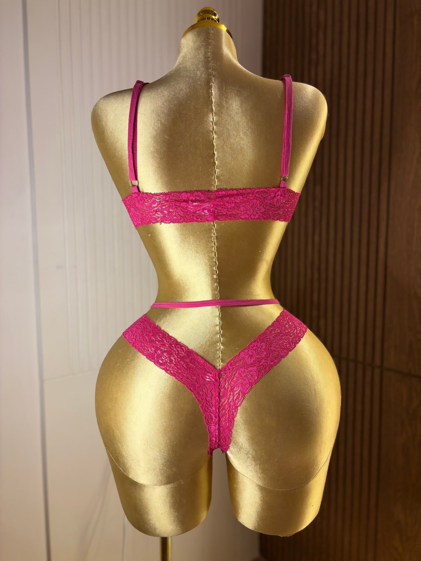 Lace Strappy Bra & Panty Set