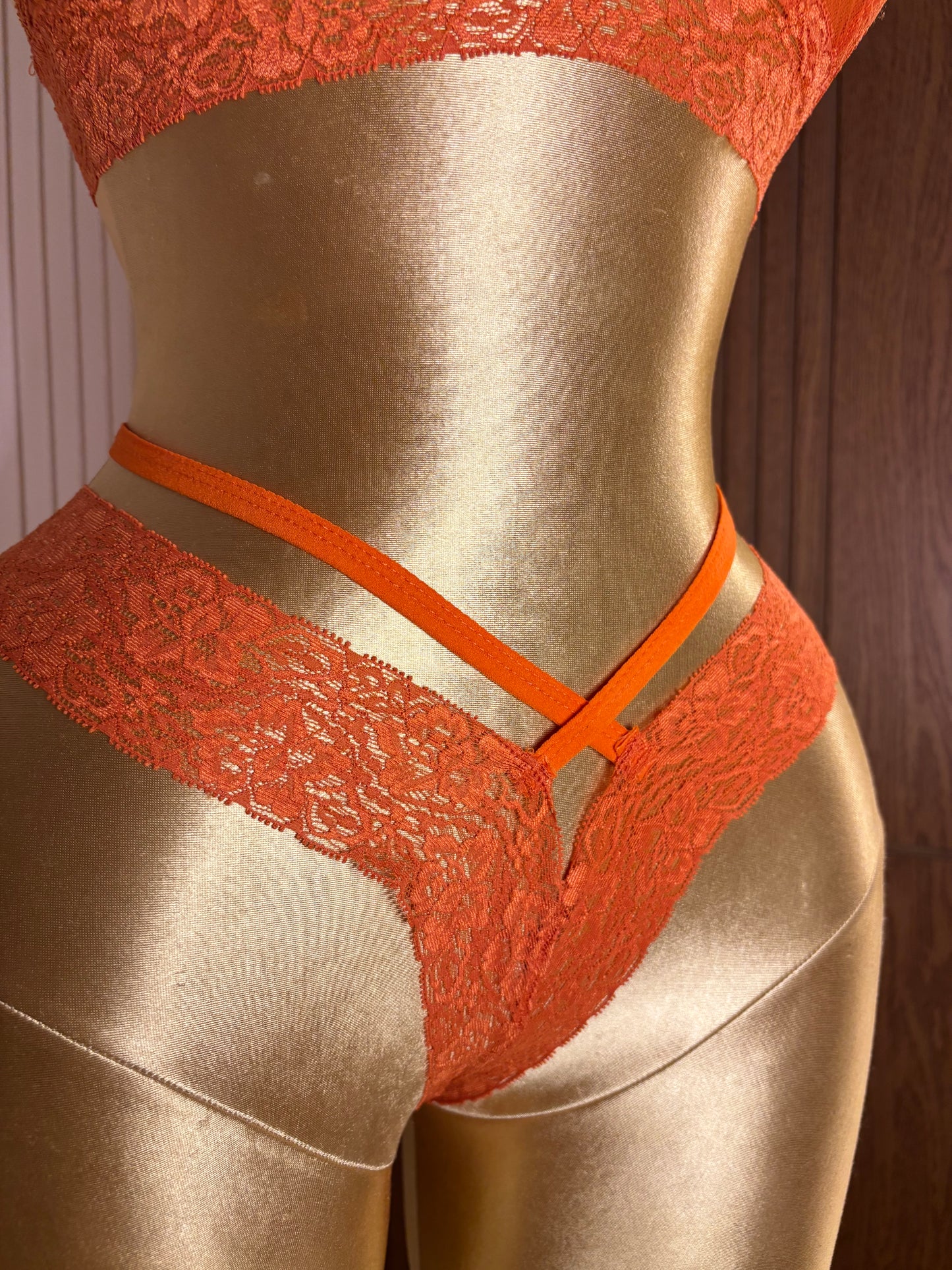 Lace Strappy Bra & Panty Set