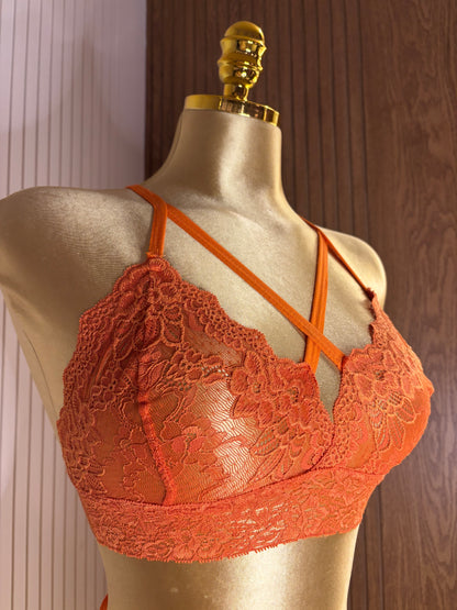 Lace Strappy Bra & Panty Set