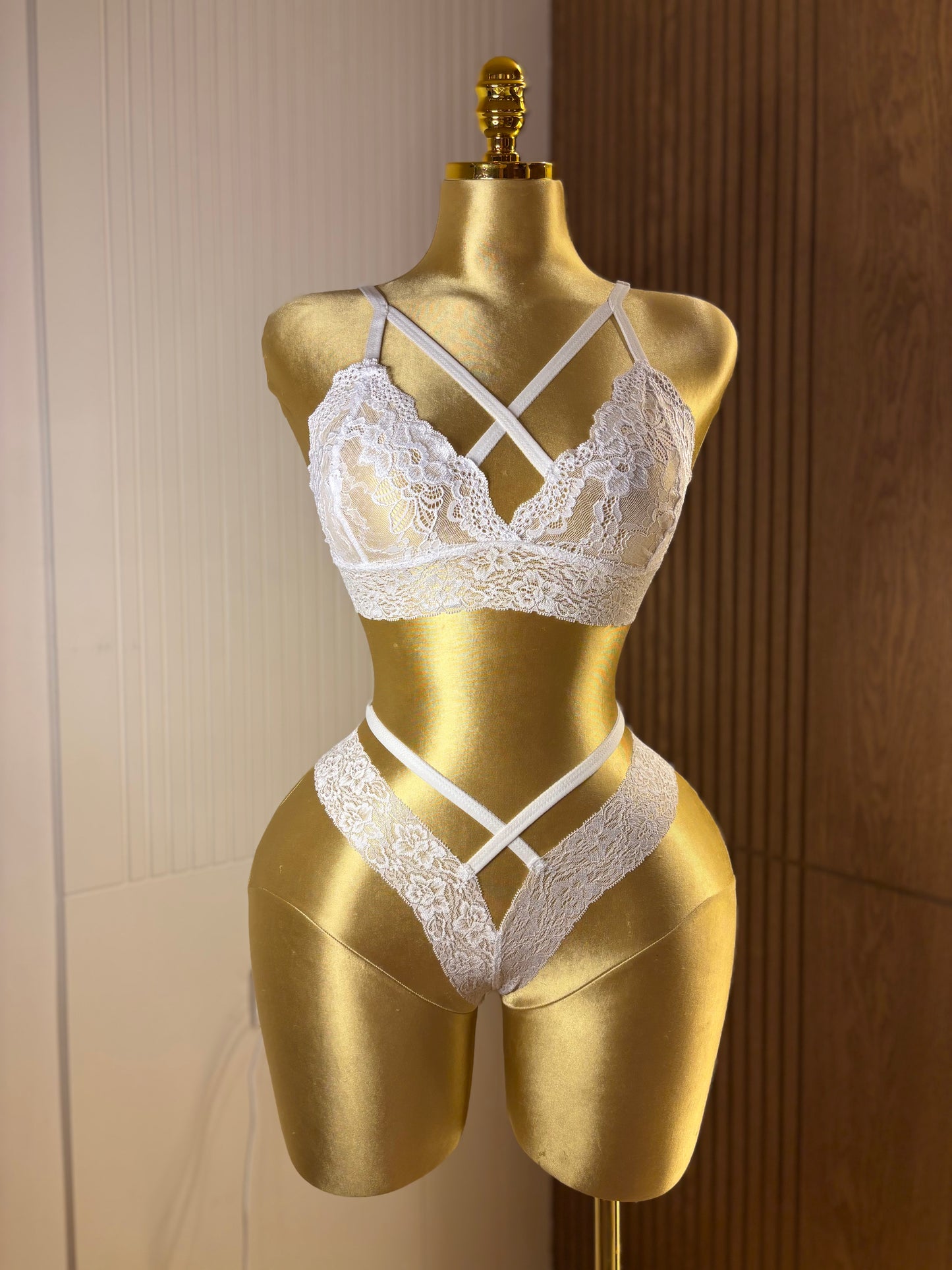 Lace Strappy Bra & Panty Set