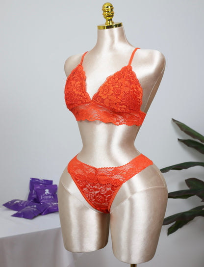 Lace Bralette and Panty Set
