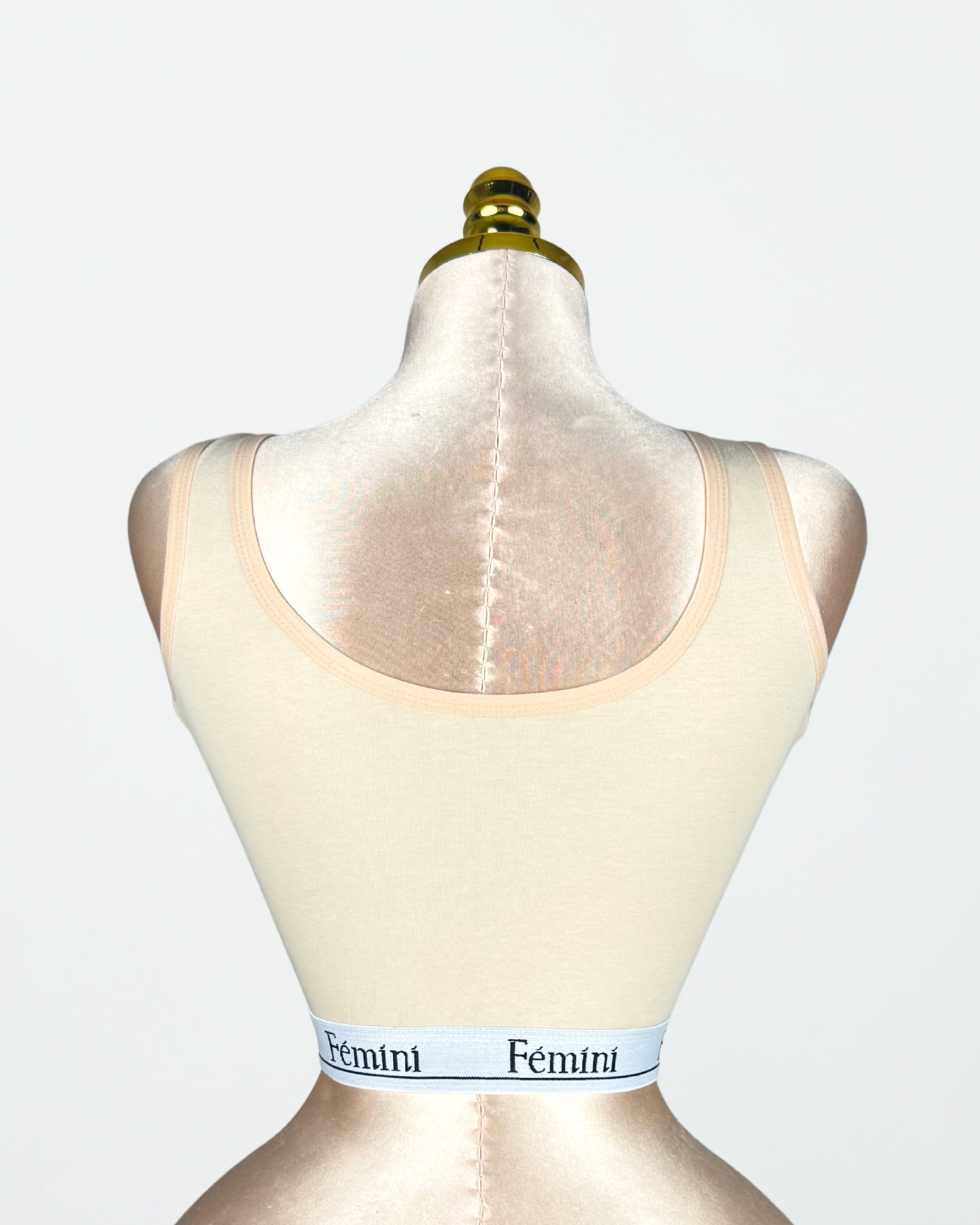 برا رياضية مبطنة قطن 100% لون أسود من Fémini