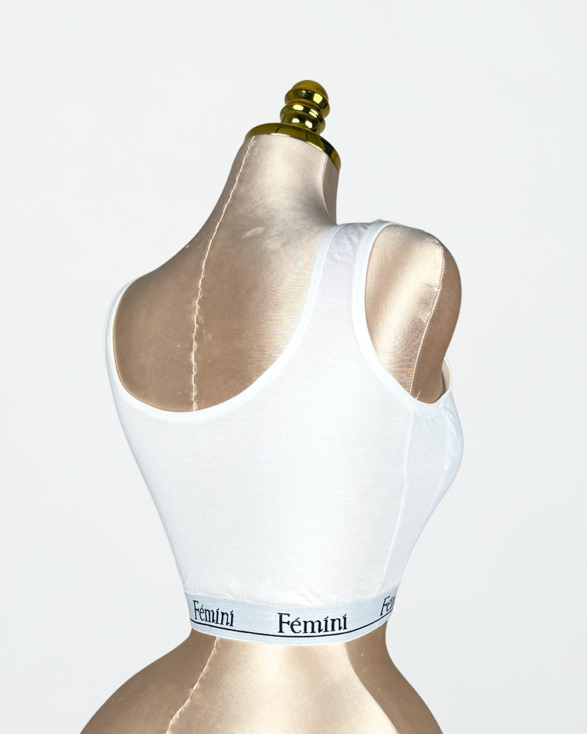 برا رياضية مبطنة قطن 100% لون أسود من Fémini